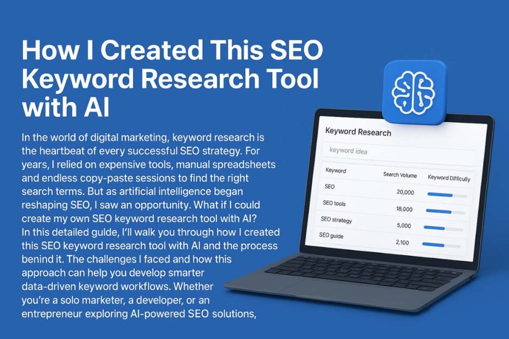 how i created this seo keyword research tool with ai